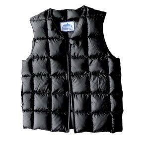 Kluane Mountaineering BLACK Vest Medium Down V-Neck Zipper Canada Puffer